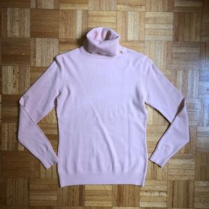 JJ-L | Small Medium salmon Pink knit turtleneck